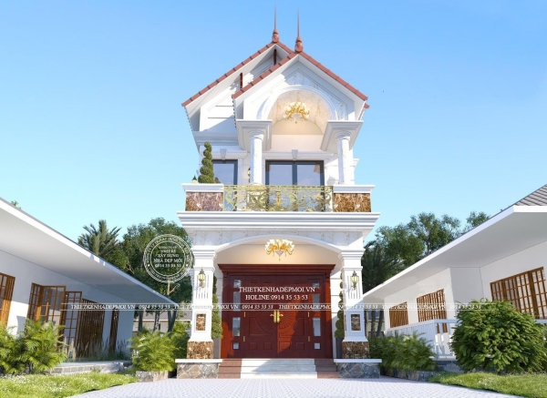 100+ mẫu biệt thự 2 tầng mái thái ở nông thôn + phối cảnh 3d