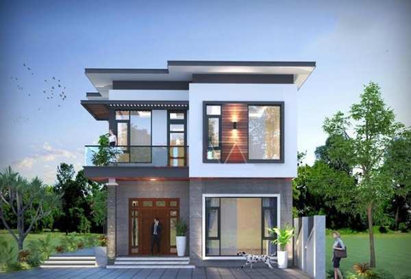 Mẫu biệt thự mái bằng đẹp xu hướng 2023