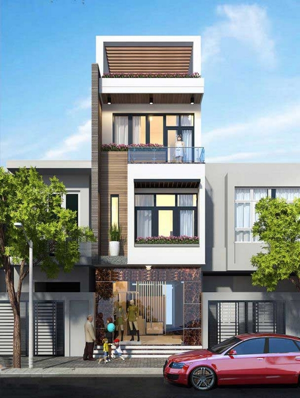Nhà phố 3 tầng không ban công lấy sáng thế nào?