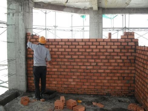 Quy trình xây dựng tường gạch đẹp