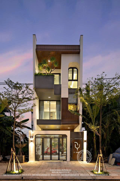 Bàn giao mẫu nhà phố 2 tầng phong cách hiện đại