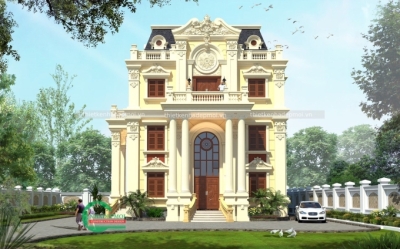 Mẫu biệt thự pháp cổ điển cổ 3 tầng