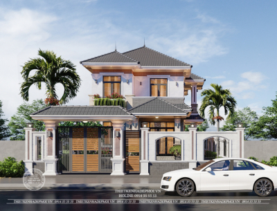 Biệt thự mái nhật đẹp nhà chị hiền mai bình phước