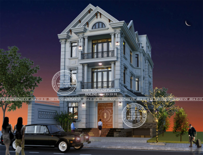 Biệt thự mái thái đẹp 3 tầng hiện đại, phong cách