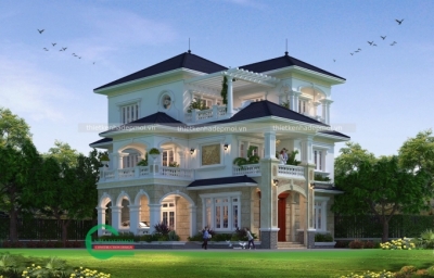 Mẫu biệt thự vườn phong cách châu âu