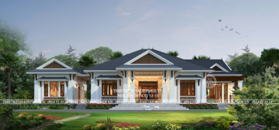 Biệt thự sân vườn 1 tầng 26x14 m2 thư thái và bình yên