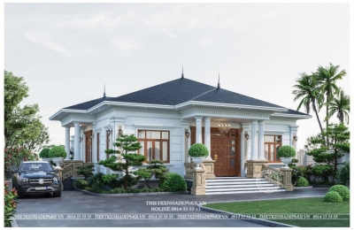 Biệt thự sân vườn mái nhật sang trọng, đẳng cấp