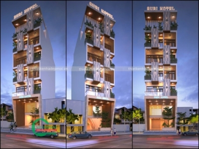 Mẫu thiết kế khách sạn mini 2 sao 6 tầng mặt tiền 7m suri - msks2sao2020