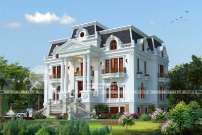 Khám phá lối kiến trúc ấn tượng với mẫu biệt thự tân cổ điển 1 hầm 2 lầu 