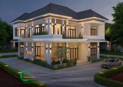 Mẫu biệt thự 2 tầng hiện đại đẹp hút hồn