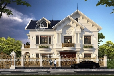 Mẫu biệt thự 2 tầng, mái thái đẳng cấp sang trọng tại cần thơ
