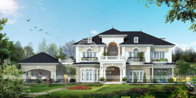 Mẫu biệt thự bán cổ điển 2 tầng  của gia đình chú mỹ ở vũng tàu