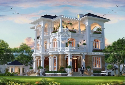 Mẫu biệt thự tân cổ điển 3 tầng hoành tráng tại vũng tàu