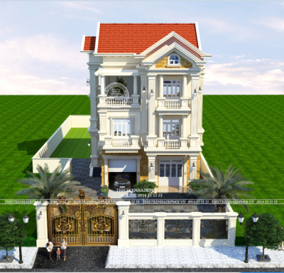 Mẫu biệt thự tân cổ điển 3 tầng nguy nga tại cần giờ