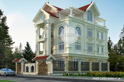 Mẫu biệt thự tân cổ điển 3 tầng sang trọng, tiện nghi