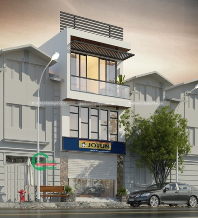 Mẫu nhà 1 trệt 1 lửng 1 lầu kinh doanh mặt tiền 4.5m sơn anh thuấn - msno2020