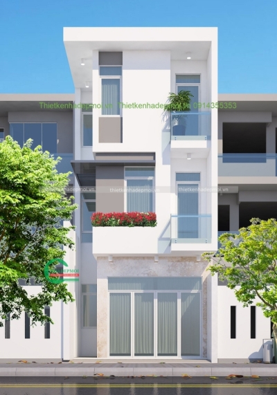 Mẫu nhà phố 1 trệt 2 lầu hiện đại, tinh tế bạn nên tham khảo