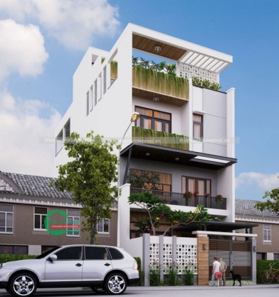 Mẫu nhà phố đẹp 4 tầng tại cần thơ.