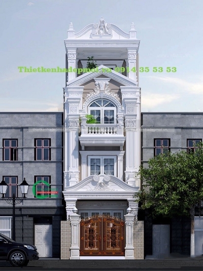 Mẫu nhà phố sang trọng 4 tầng tại bà rịa.