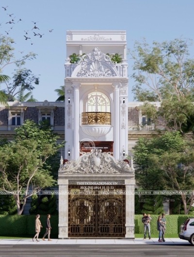 Mẫu nhà phố tân cổ điển cao cấp, nhìn là mê