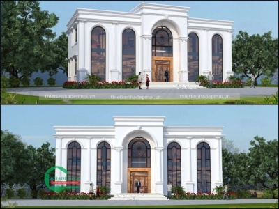 Mẫu nhà văn phòng làm việc tuấn linh 2 tầng hiện đại - msvp2020