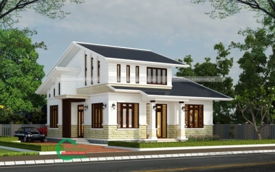 Mẫu nhà vườn 1 tầng mái thái đẹp có tầng lửng anh kiên - msnvgl2020