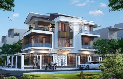 Mẫu thiết kế biệt thự hiện đại 3 tầng