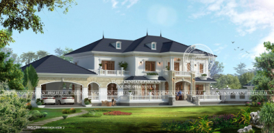Mẫu thiết kế biệt thự sân vườn sang trọng, hiện đại