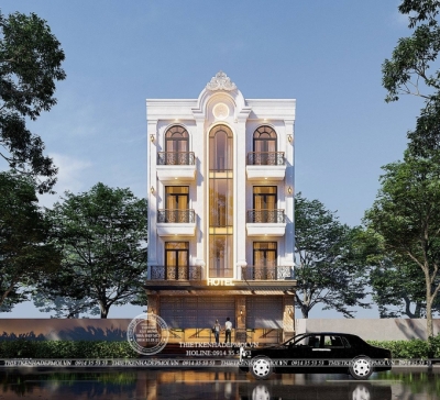 Mẫu thiết kế khách sạn phong cách tân cổ điển tiện nghi, sang trọng