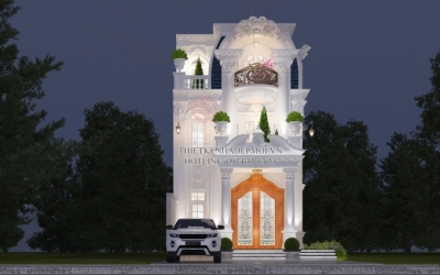 Mẫu thiết nhà tân cổ điển lộng sở hữu vẻ đẹp lộng lẫy   