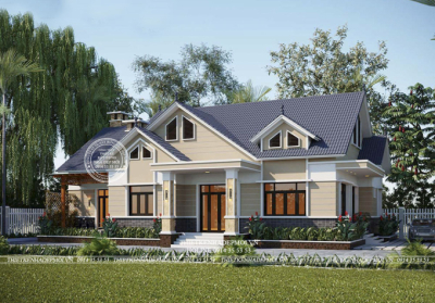Nhà cấp 4 200m2 mái thái sang trọng thu hút