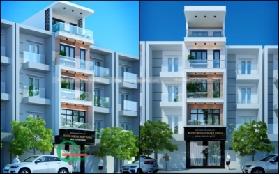 Mẫu nhà mặt tiền 4.5m 4 tầng hiện đại vừa ở vừa kinh doanh anh hùng - msnohd2020