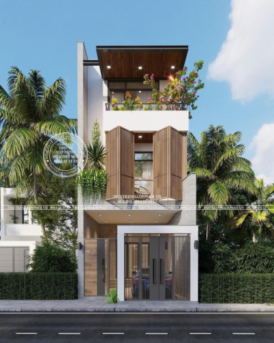 Nhà phố hướng tây phong cách hiện đại - anh thiện (bình dương)