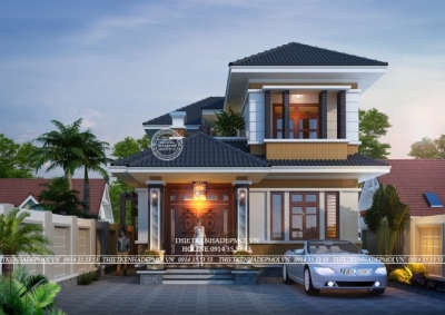 Thiết kế biệt thự hiện đại 2 tầng rộng rãi, thông thoáng