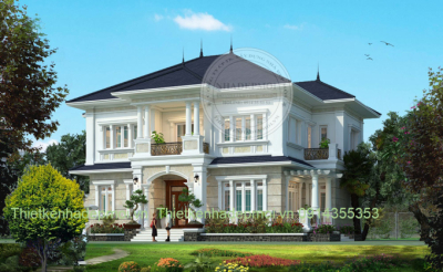 Thiết kế biệt thự mini 2 tầng tuyệt đẹp