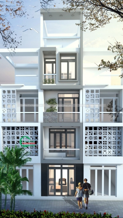 Thiết kế nhà ống 5 tầng hiện đại, đẹp, đầy đủ tiện nghi